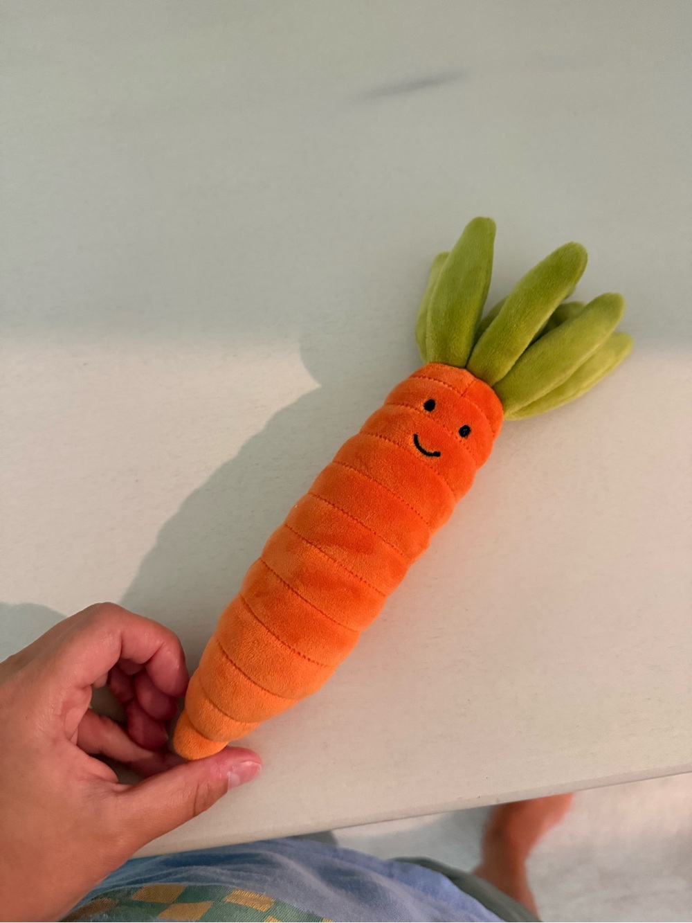 Jellycat Orange Plush Carrot with Green Top